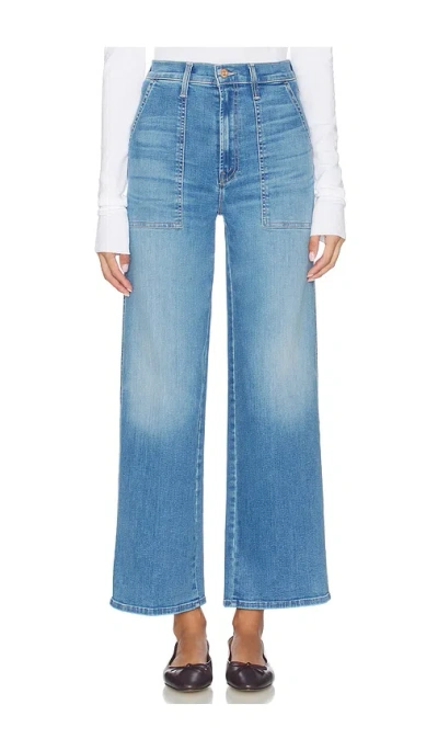 Mother The Stitch Maven Flood Jeans In Blue