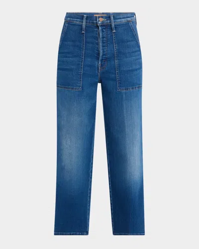 Mother The Stitch Up Maven Hover High Rise Jeans In Nip It In The Bud