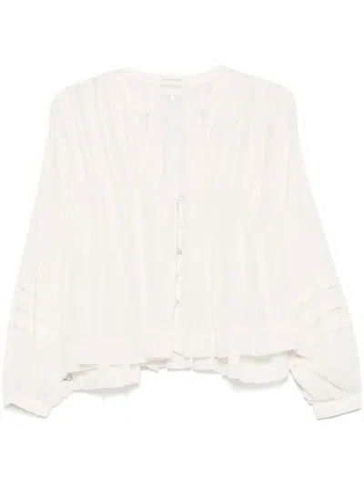 Mother The Straight Shooter Shirt In Neutrals