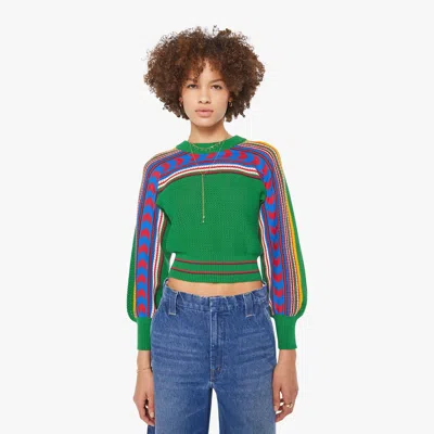 Mother The Streamline Sweater Off The Track In Green