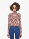 Mother The Street Collar Pulling Strings Wool Blend Sweater In Burgundy