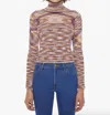 Mother The Street Collar Pulling Strings Wool Blend Sweater In Multi