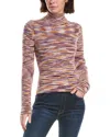 Mother The Street Collar Pulling Strings Wool Blend Sweater In Purple