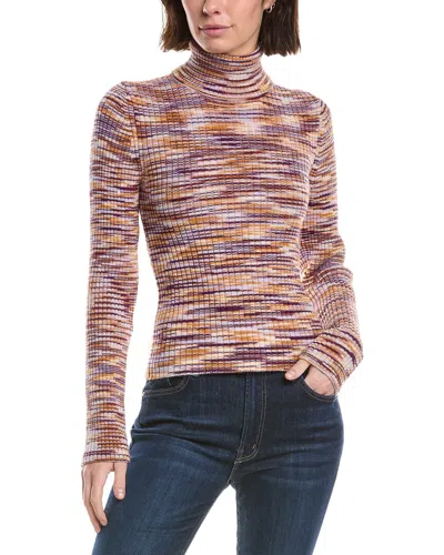 Mother The Street Collar Wool & Alpaca-blend Sweater In Purple