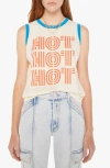Mother The Strong And Silent Type Hot Hot Hot T-shirt In White - Size X-large In Multi