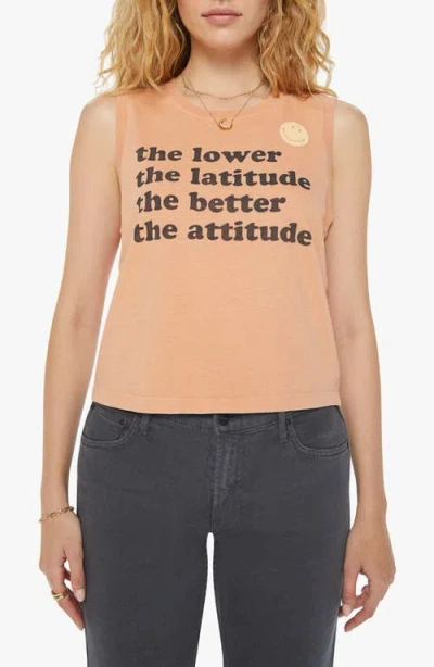 Mother The Strong & Silent Type Cotton Graphic Tank In Lat - Latitude Attitude