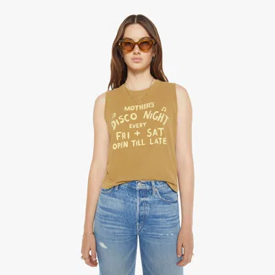 Mother The Strong And Silent Type Disco Night T-shirt In Yellow