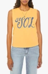 Mother The Grab Bag Crop Graphic Sleeveless Tee In Eso - El Sol