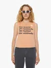 Mother The Strong And Silent Type Latitude Attitude T-shirt In Orange