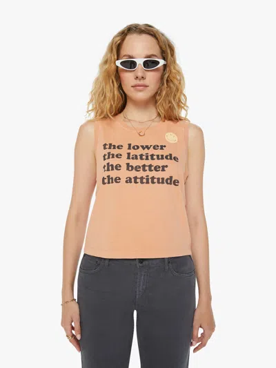 Mother The Strong And Silent Type Latitude Attitude T-shirt In Orange