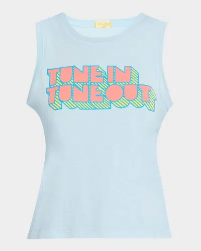 Mother The Strong And Silent Type Tank Top In Blue