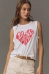 Mother The Strong And Silent Type Heart T-shirt In White