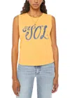 Mother The Grab Bag Crop Graphic Sleeveless Tee In Multi