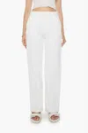 Mother 'the Dodger Sneak' White Five Pocket Jeans In Multi