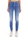 Mother The Rascal Ankle Fray Jean In Opposites Attract In Blue