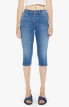 Mother The Stunner Bunny Snip High Rise Cropped Jeans In Connect The Dots In Connect The Dots