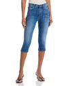 Mother The Stunner Bunny Snip High Rise Cropped Jeans In Connect The Dots In Connect The Dots