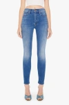 MOTHER THE STUNNER HOVER HIGH WAIST ANKLE SKINNY JEANS