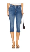 Mother The Stunner Bunny Snip High Rise Cropped Jeans In Connect The Dots In Connect The Dots
