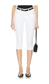 Mother The Stunner Bunny Snip High Waist Zip Hem Capri Jeans In Fairest Of Them All
