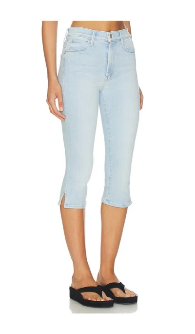 Mother The Stunner Zip Bunny Snip Jeans In Blue