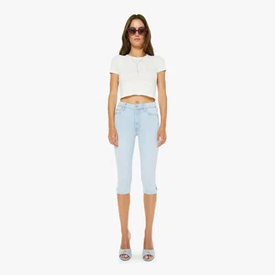 Mother The Stunner Zip Bunny Snip Melt In Your Mouth Jeans In Blue