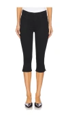 Mother Stunner Bunny Snip High Waist Zip Hem Capri Jeans In Not Guilty