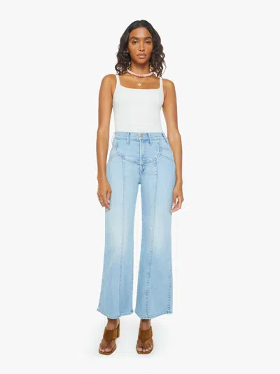 Mother Stud Finder Flood High-waisted Jeans In Ivy League Cowboy In Blue