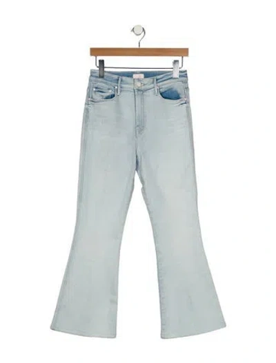 Pre-owned Mother The Super Cruiser Double Heel Wide Leg Jeans In Blue