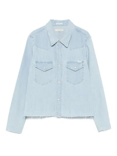 Mother The Super Ex's Crop Fray Shirt