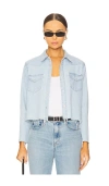 Mother The Super Ex's Step Fray Cropped Shirt In No End In Sight