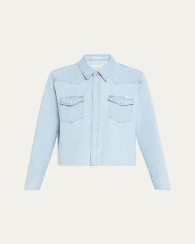 MOTHER THE SUPER EX CROP STEP FRAY SHIRT