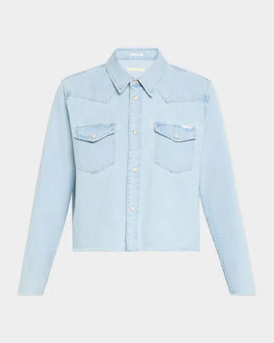 MOTHER THE SUPER EX CROP STEP FRAY SHIRT