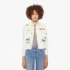 Mother The Super Exs Crop Fray Fired Up Shirt In White