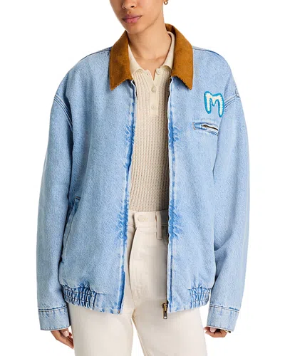Mother The Super Sizer Jacket In Blue