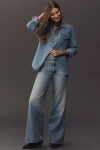 Mother The Tab Roller Skimp High-rise Flare Jeans In Blue