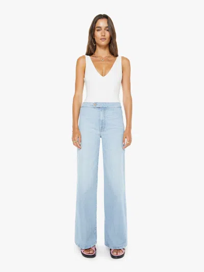 Mother The Tab Roller Skimp Wide Leg Jeans In Blue