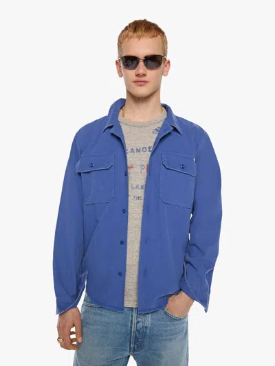 Mother The Tactical Rounded Freeze Prints Jacket In Blue