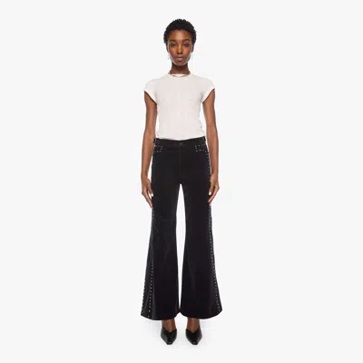 Mother The T-bone Tomcat Roller Skimp Beluga Jeans In Black