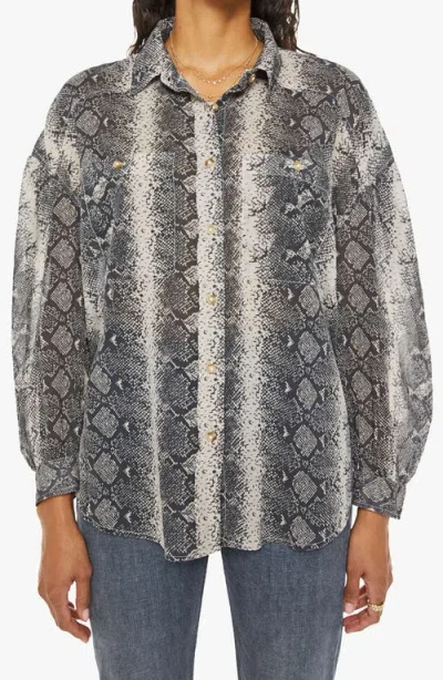 Mother The Thin Veil Button-up Shirt In Boa Babe
