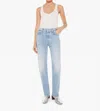 Mother The Thrasher Skimp High Waist Straight Leg Jeans In Multi