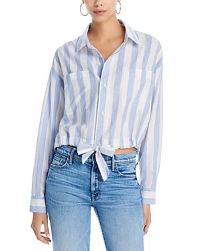 Mother The Tied Up In Knots Striped Shirt In Blue