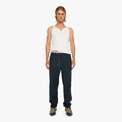 Mother The Tims Travel Pants Navy In Blue