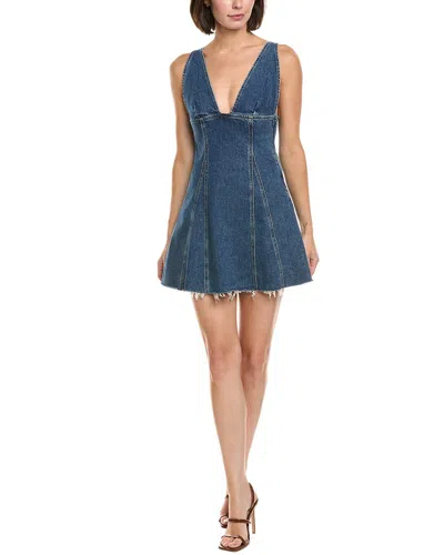 Mother The Tit For Tat Mini Dress In Blue