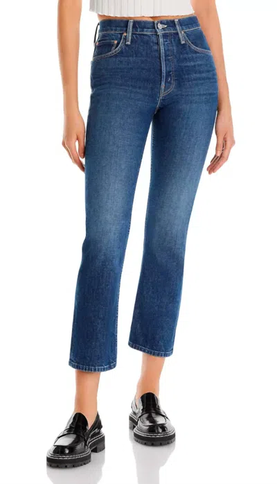 Mother The Tomcat Ankle Jeans In Cannonball In Blue