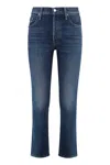 Mother The Tomcat Cropped Skinny Jeans In Navy
