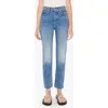 Mother The Insider Sneak High-waisted Bootcut Jeans In Loafers And Lassos In On The Road