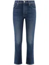 Mother The Tomcat Cropped Skinny Jeans In Blau