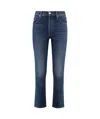 Mother The Tomcat Cropped Skinny Jeans In Blue