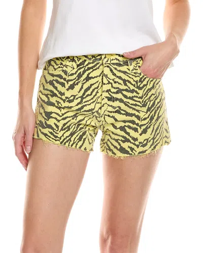 Mother The Tomcat Kick Denim Short In Yellow